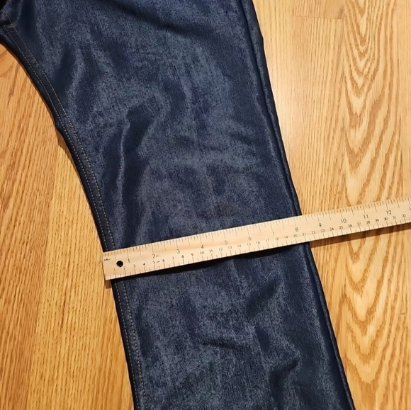 Buffalo David Bitton Hueston Coated Blue Denim Jeans Women 31 Straight High Rise - Picture 12 of 13